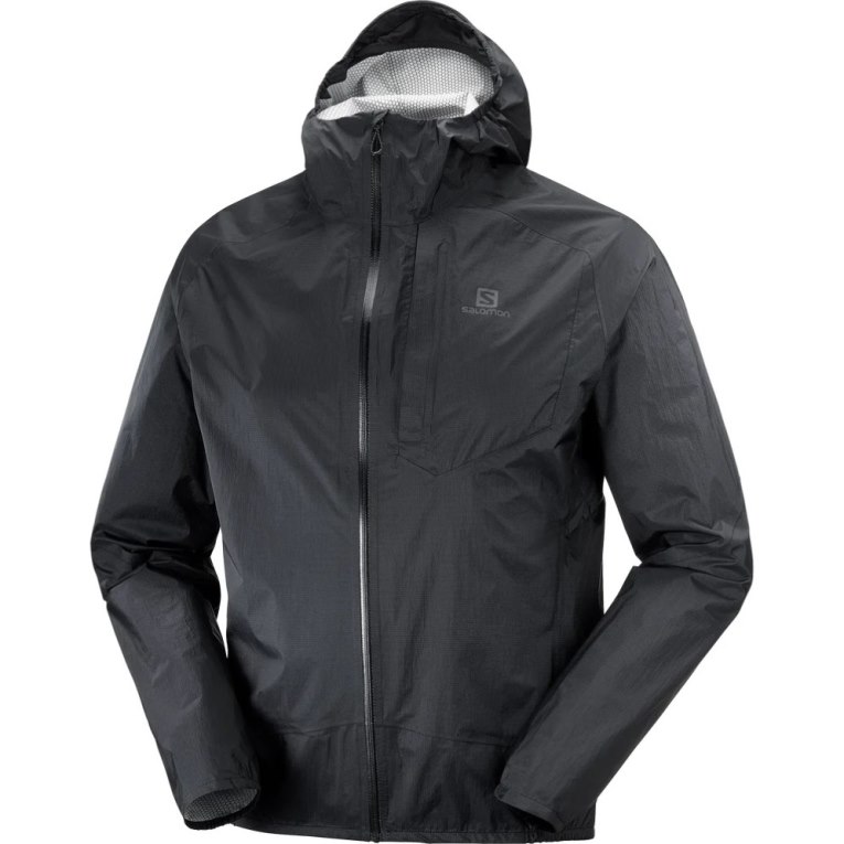 Black Salomon Bonatti Waterproof Men's Shell Jackets | PH 51360C